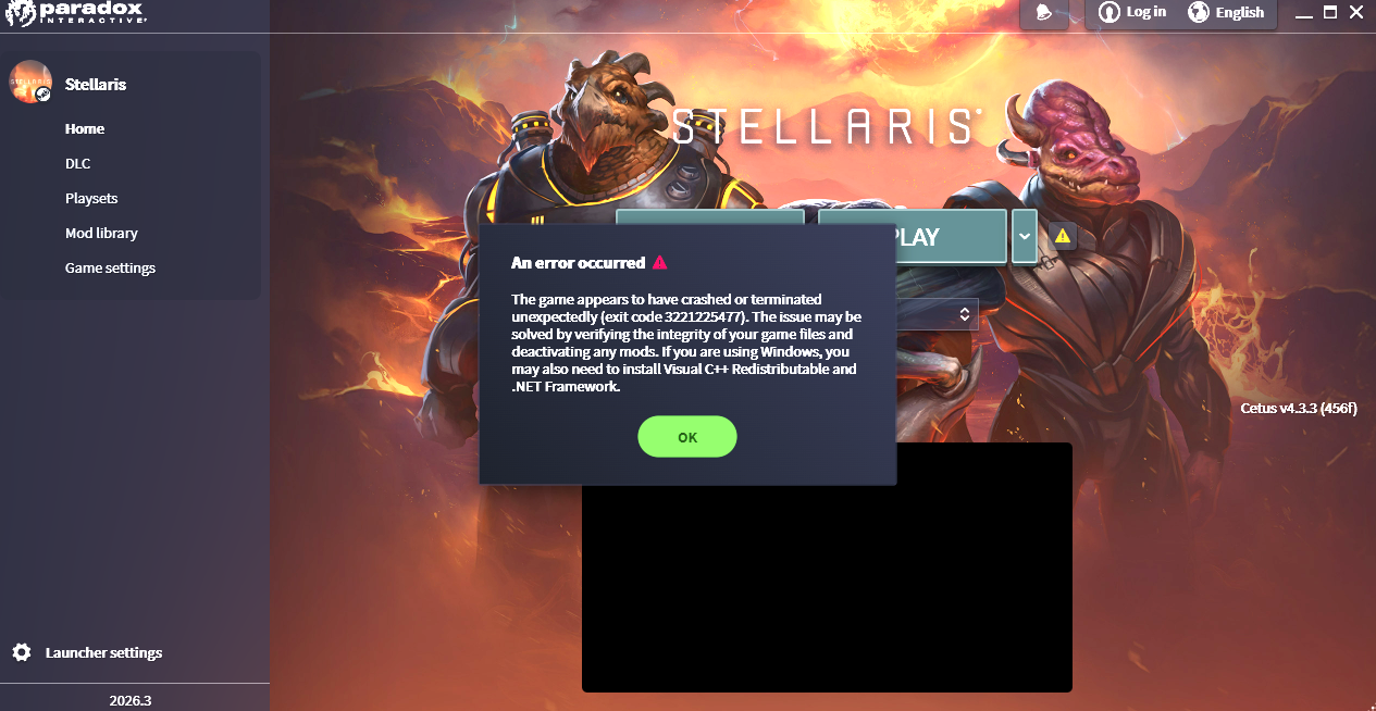 Exit Code 3221225477 when starting game in launcher | Paradox ...