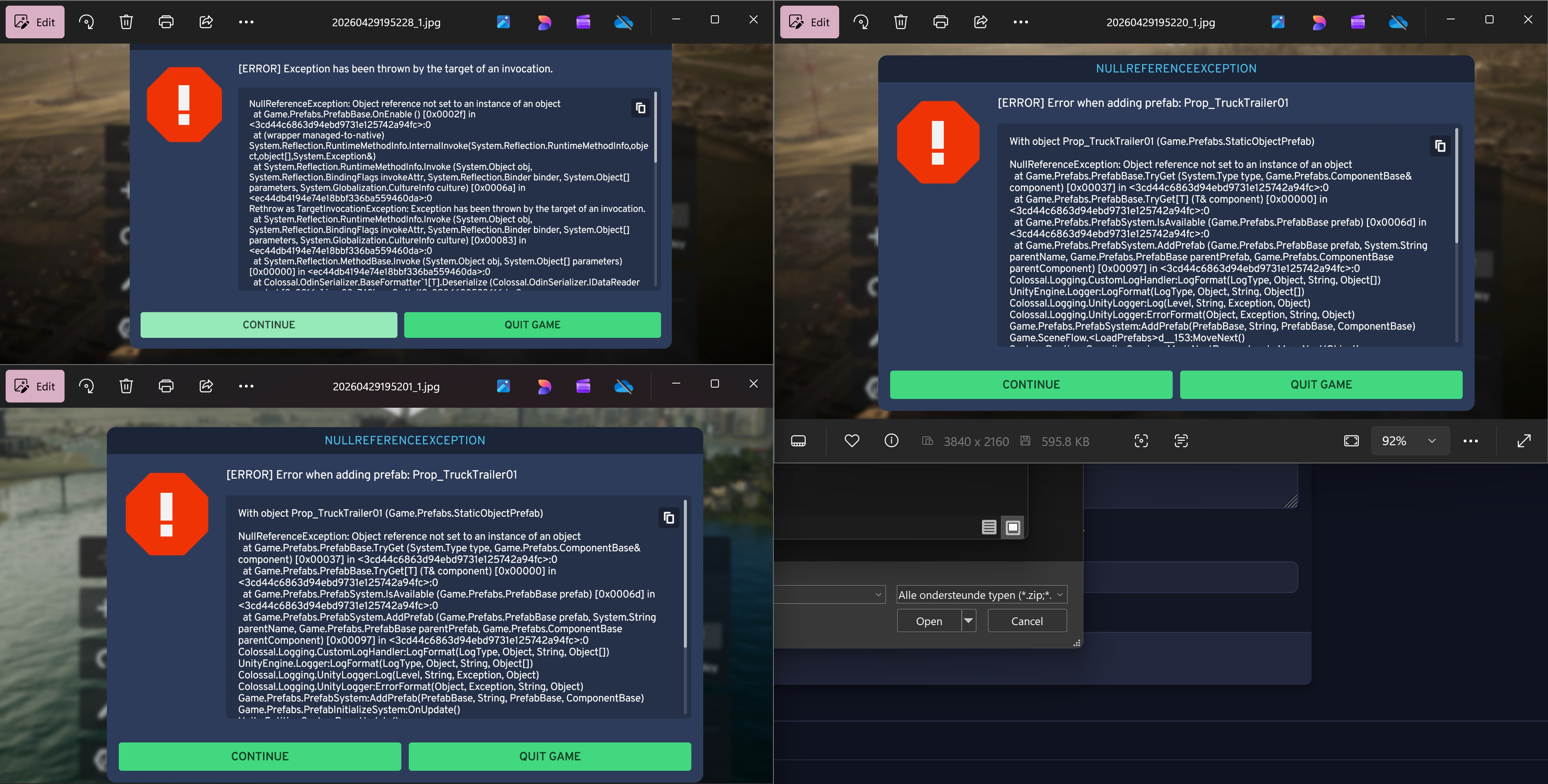 Game crashes with code mods enabled while loading/Loads to menu with ...