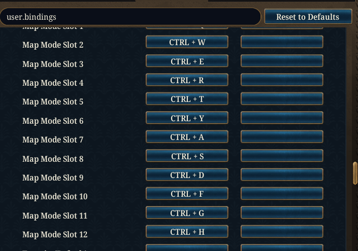 Closed - No keybind options exist for Map Mode Slot 13 + 14 in settings ...