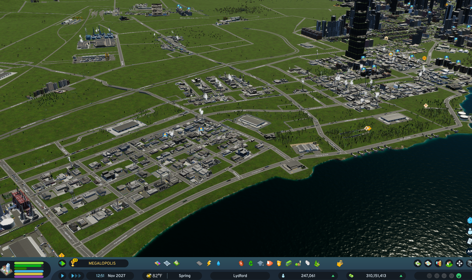 Nearly all industrial buildings have 