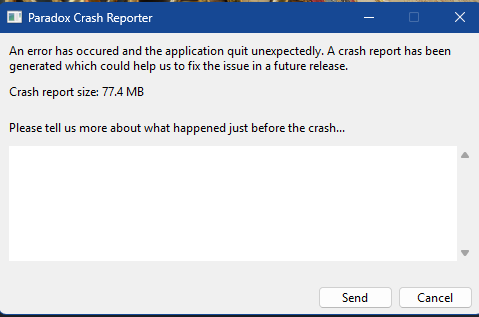 The game crashes after enabling map_editor | Paradox Interactive Forums