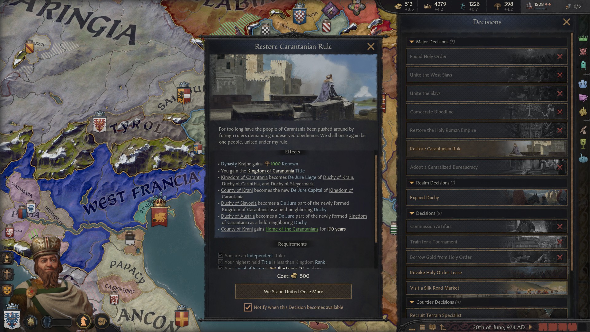 Kingdom of Carantania is not part of ANY empire | Paradox Interactive ...