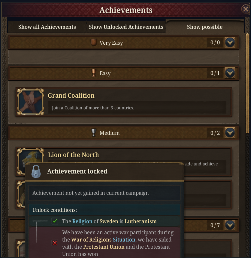 Lion of the North Achievement Failed to unlock | Paradox Interactive Forums