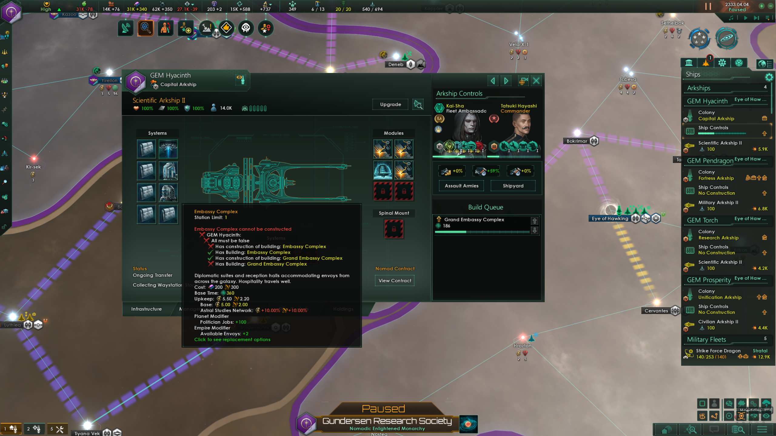 Nomad capital arkship was able to build planetside version of embassy ...