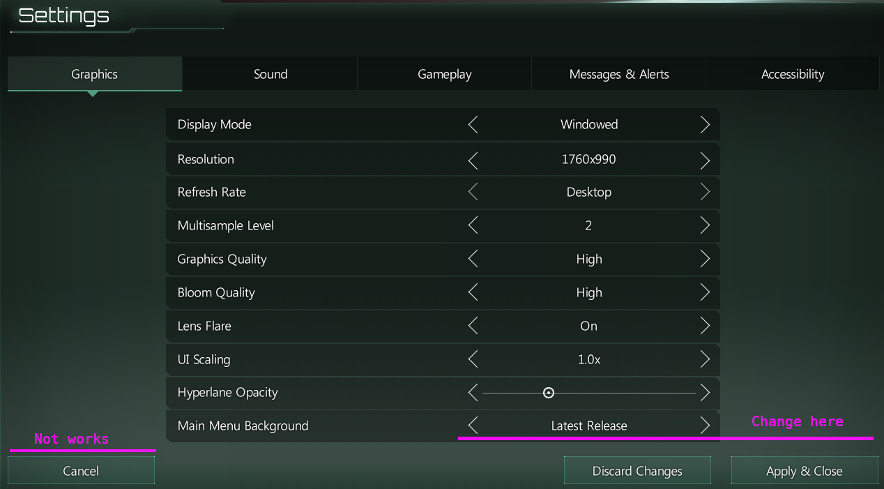 [v4.4.3] Pressing the cancel button does not undo the Main Menu ...