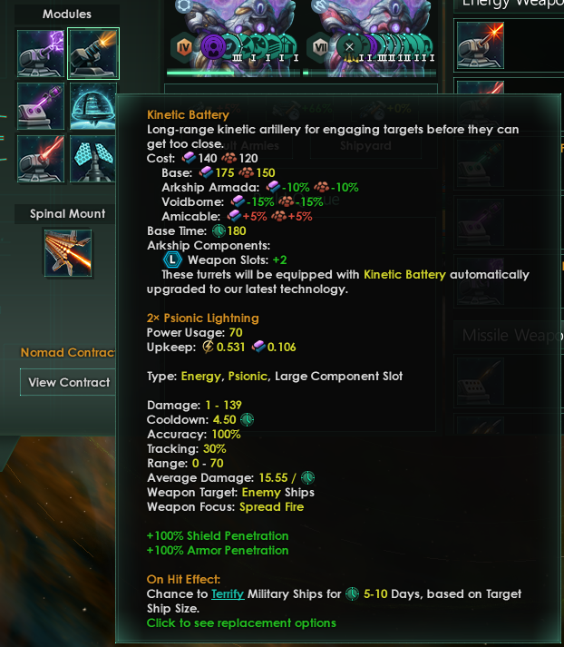 Arkship Kinetic Battery module tooltip incorrectly indicates it will ...