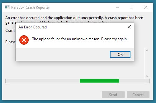 Error report crash | Paradox Interactive Forums