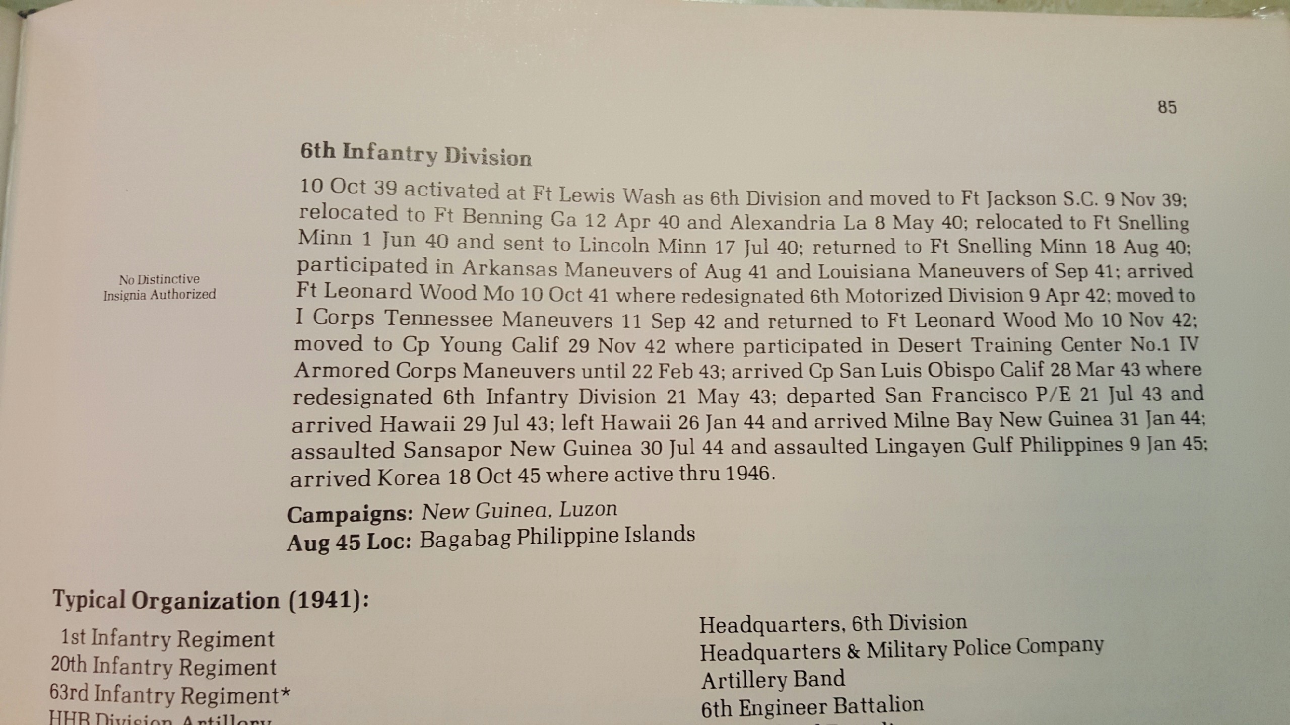 List of USA Army Divisions - activation, training time, combat ...