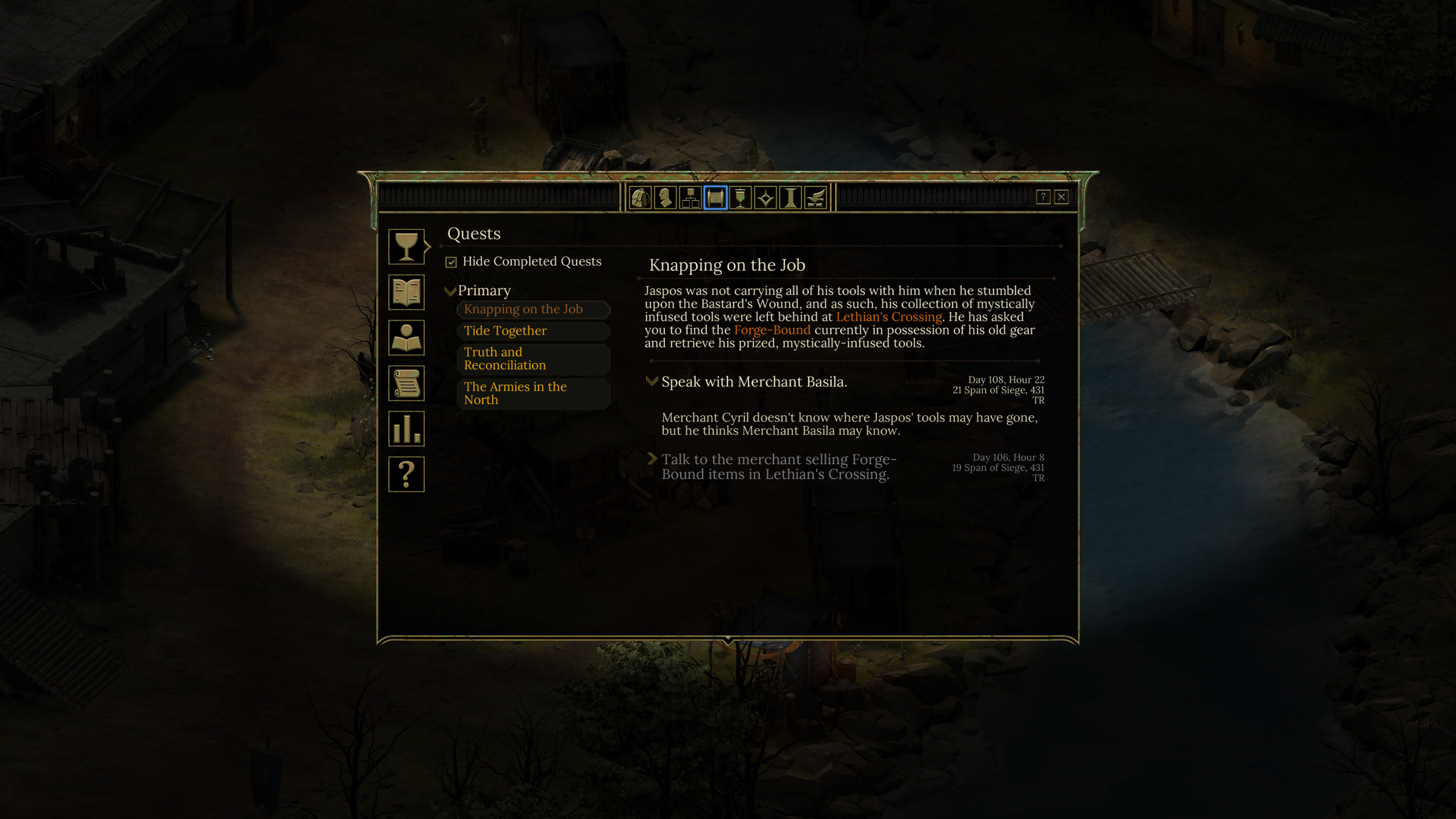 Bastards wound: Cannot speak with Basila about magically infused tools ...
