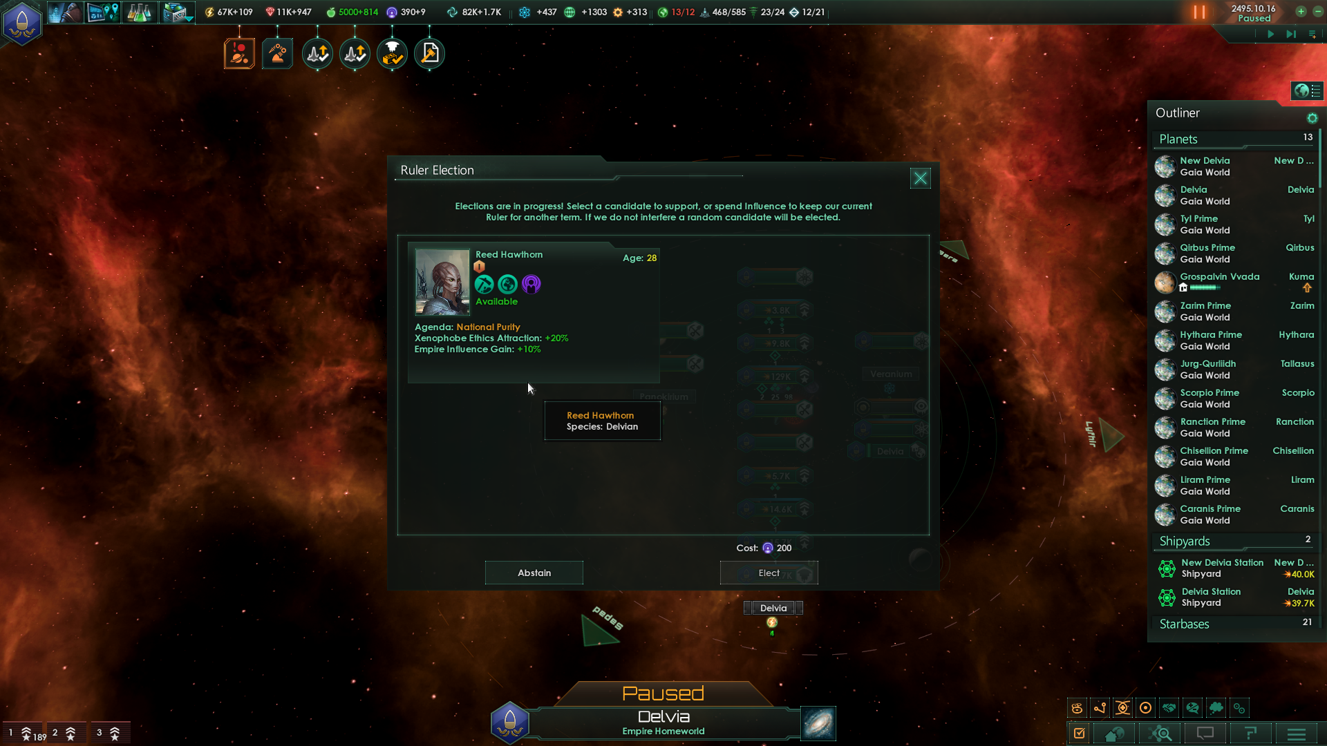Stellaris Worm event does not change ruler. Chosen one death