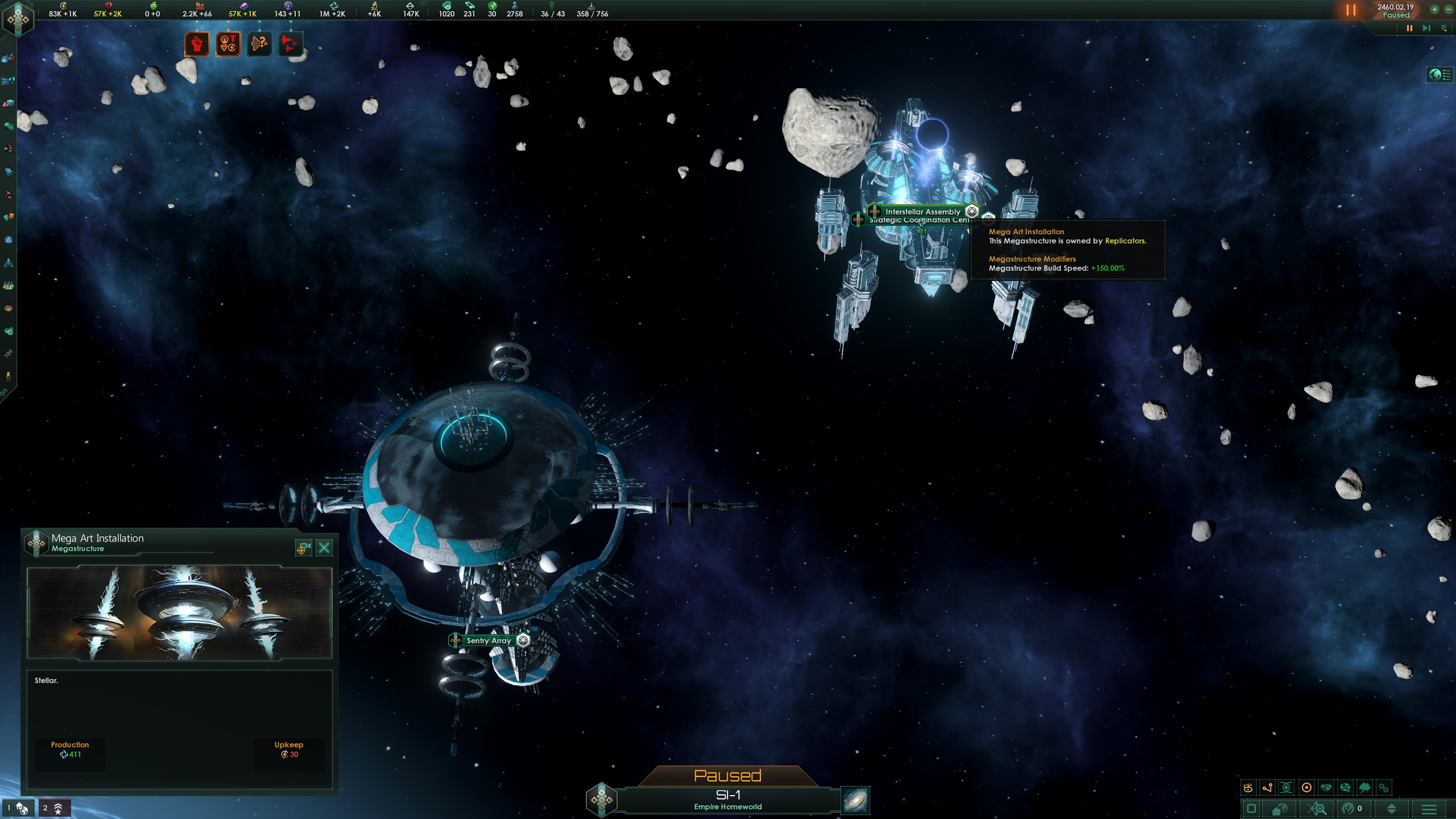 Stellaris - Building Interstellar Assembly on top of Strategic ...