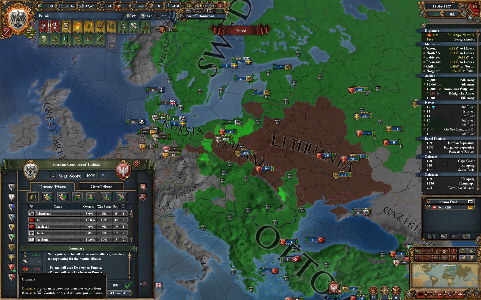 Prussian flower wars Highest body count in one war as tall prussia 1.