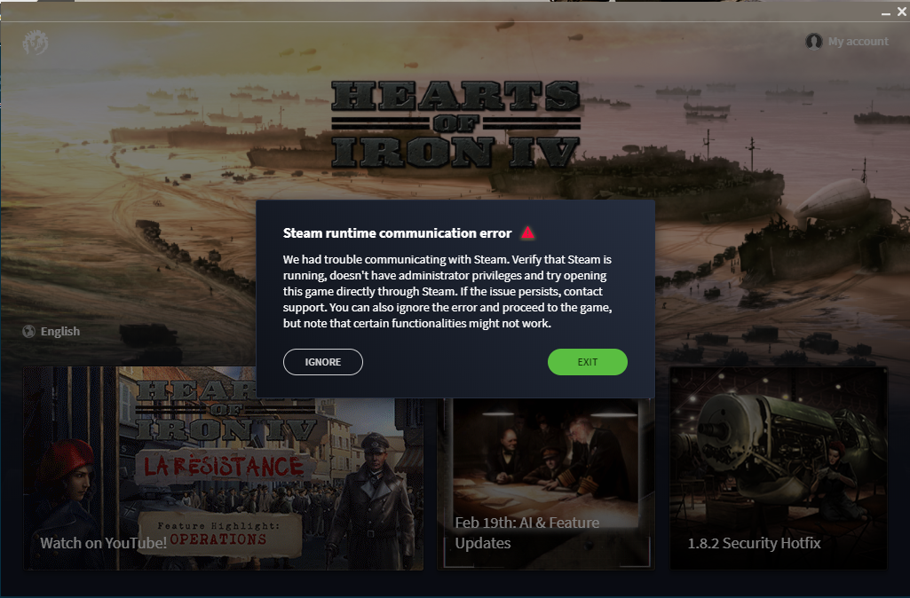 Steam Runtime Communication Error Paradox Interactive Helpdesk