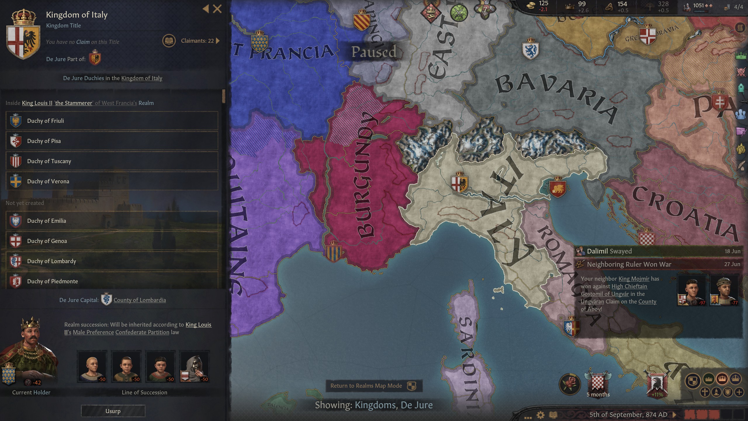 CK III CK3 Gameplay Other kingdoms not splitting despite confederate partition Page 2