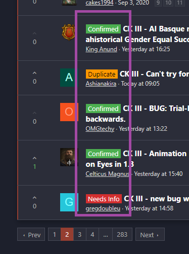 bug report suggestion (tagging) | Paradox Interactive Forums