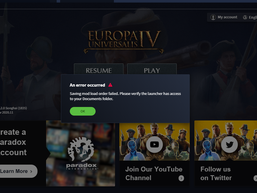 Eu4 Launcher not working | Page 2 | Paradox Interactive Forums