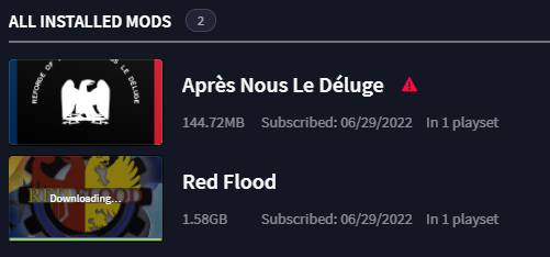 Mods not downloading | Paradox Interactive Forums