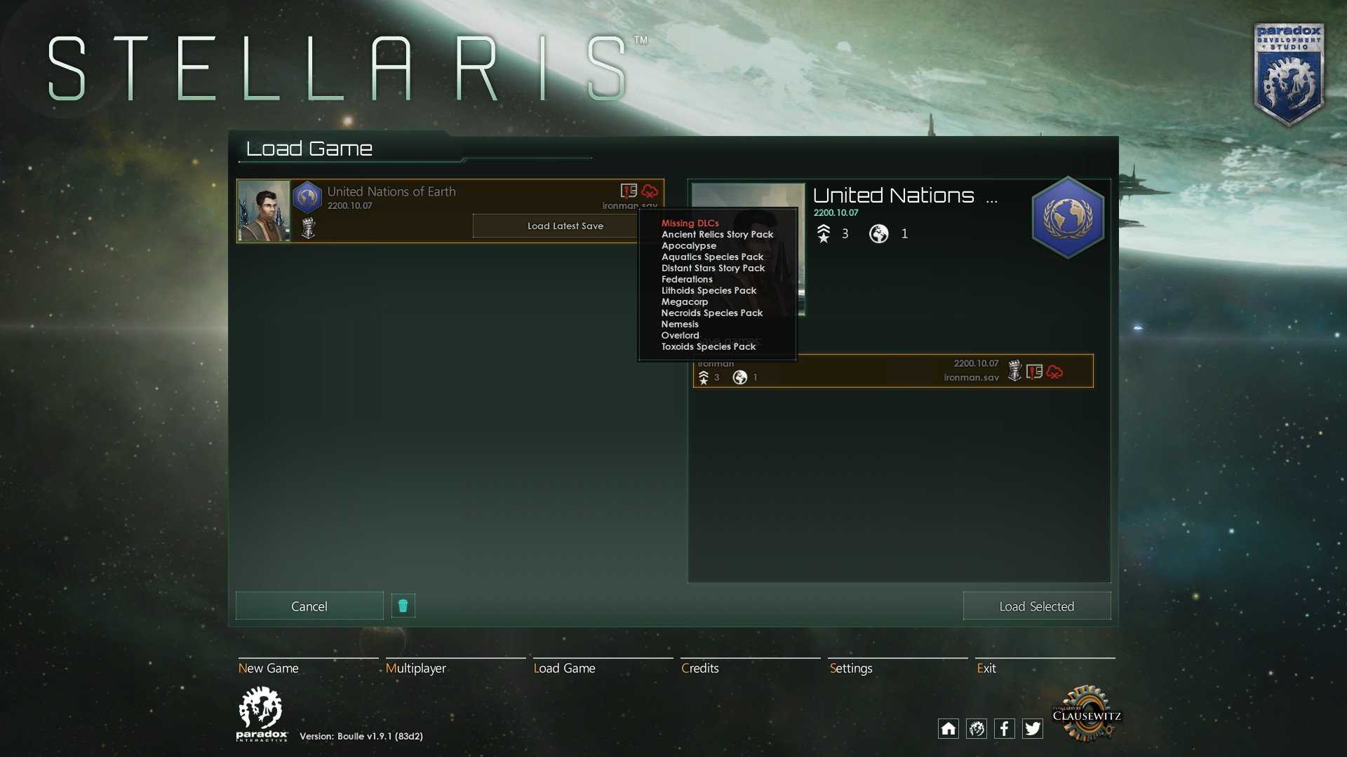 Rollback Save says modern DLC required | Paradox Interactive Forums