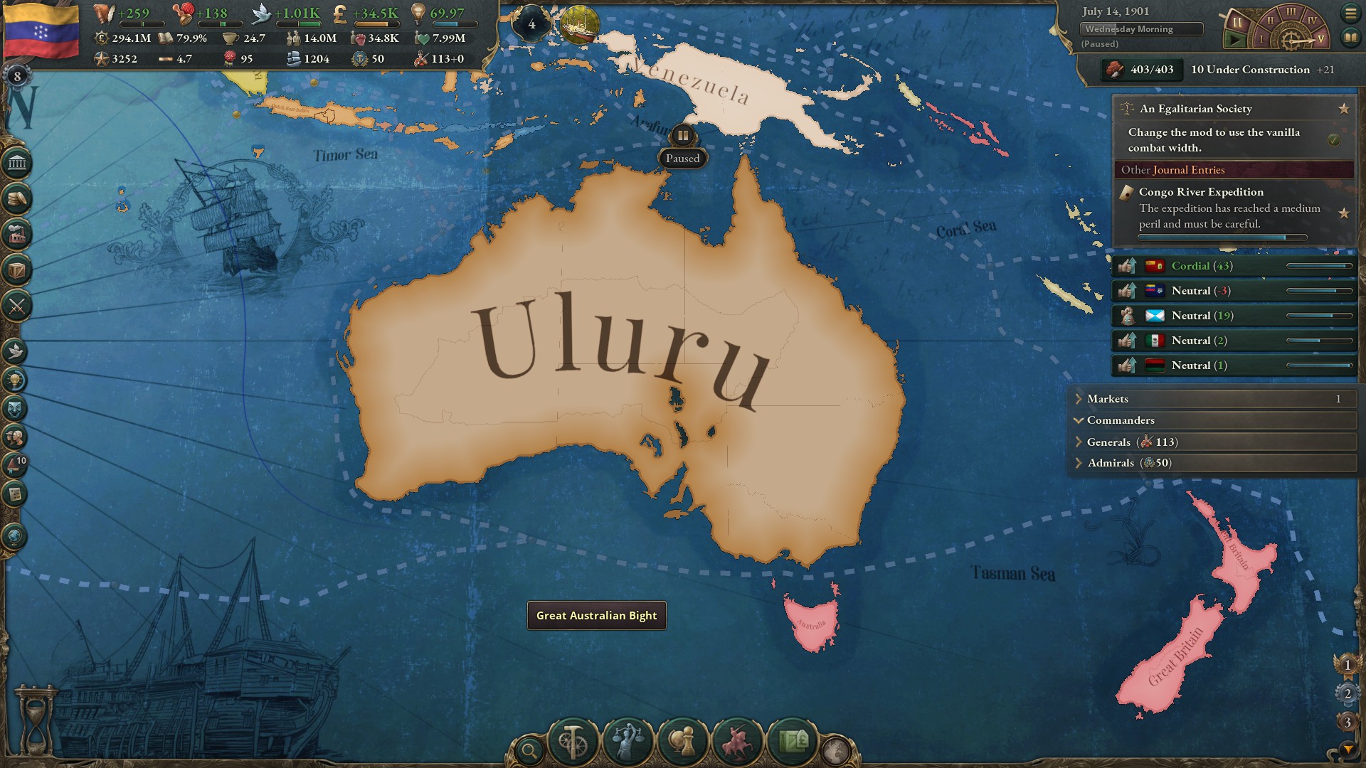 The nation of Uluru, where Australia once existed (Tasmania is still Australian)