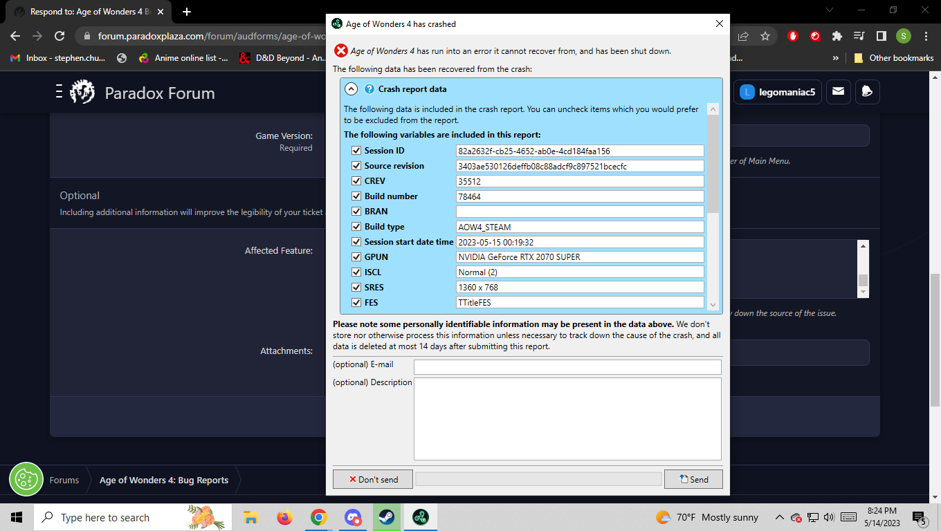 Game crashes after confirming faction FIX FOUND | Paradox Interactive ...