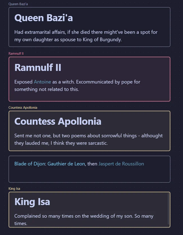 Game Note Character Making in-game notes about characters | Paradox Interactive Forums