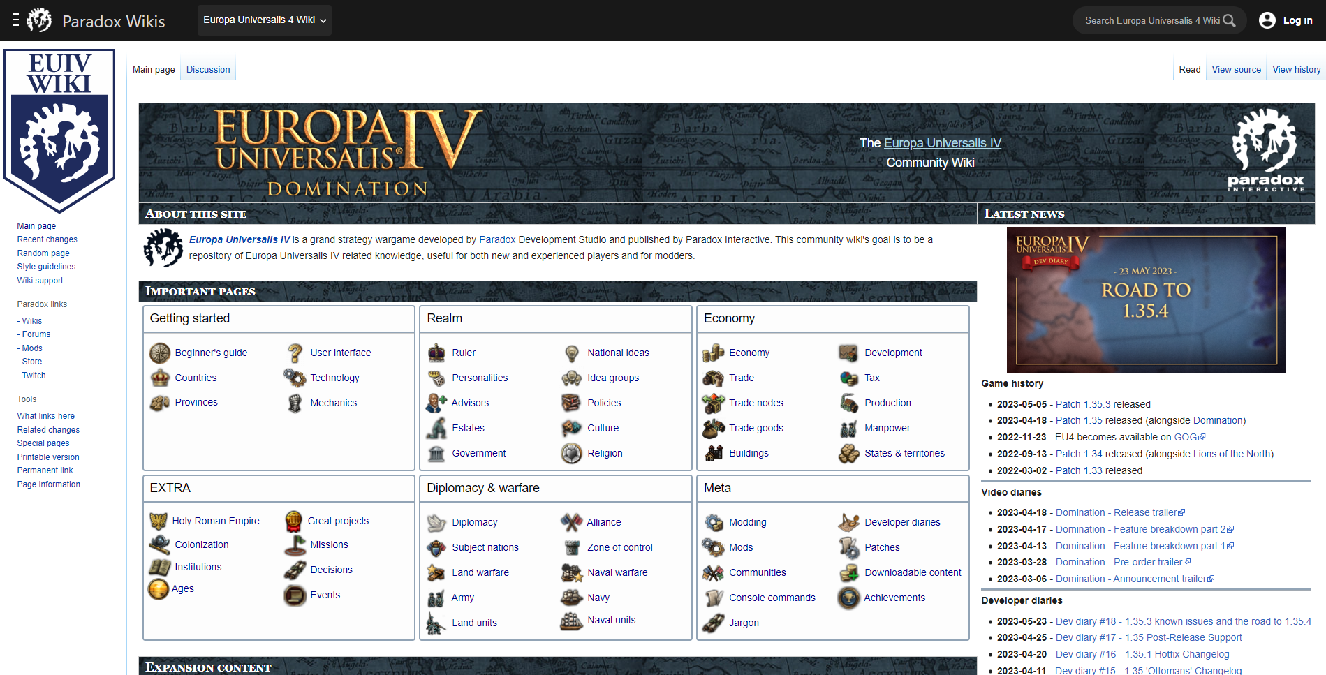 The wiki is broken | Paradox Interactive Forums