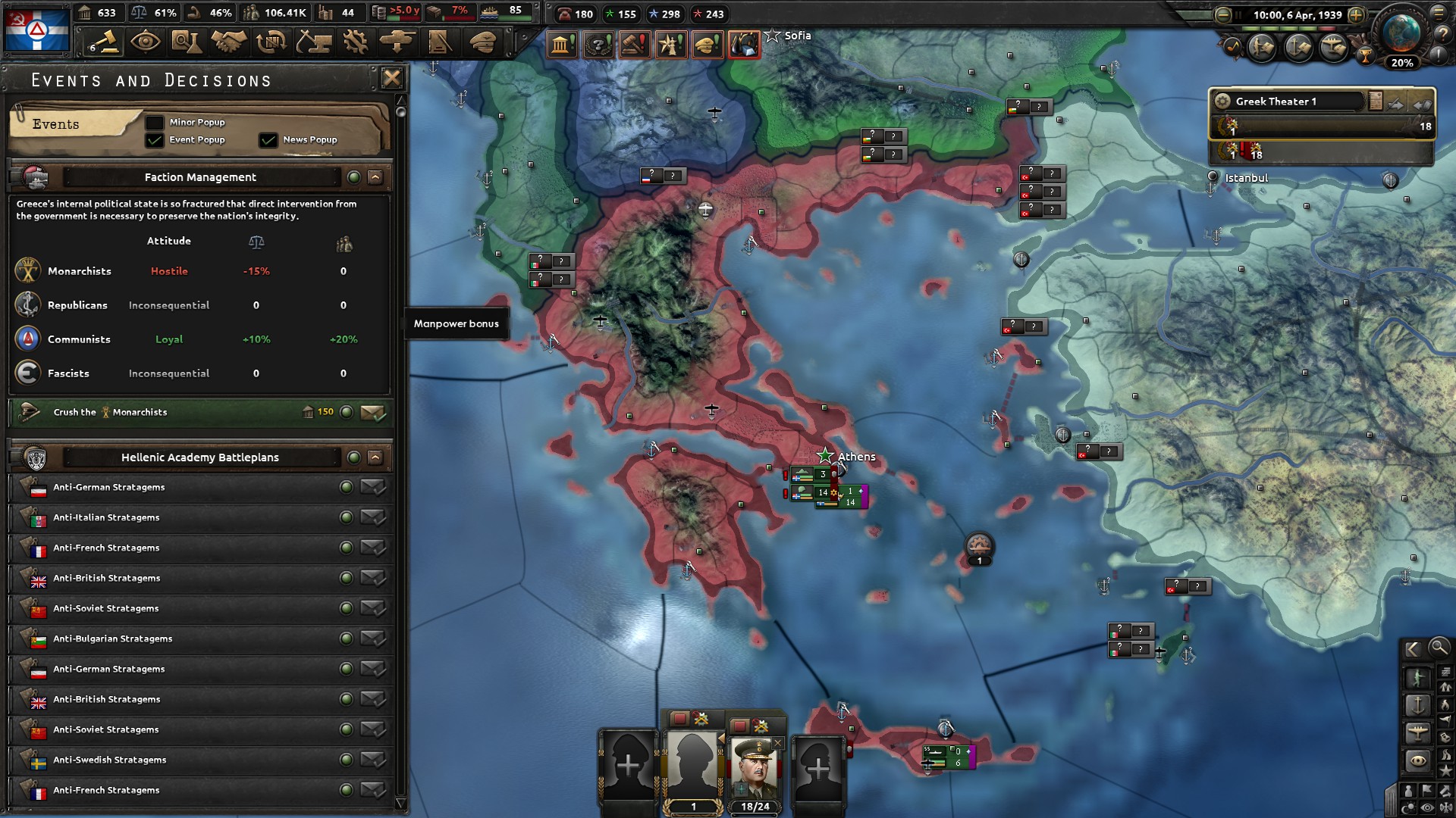 Confirmed - Greece - Faction Management as communist is bugged ...